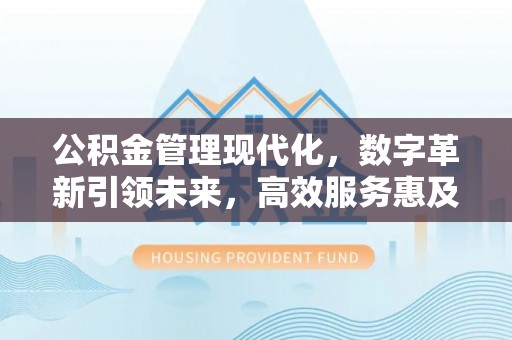 共青城公积金管理现代化，数字革新引领未来，高效服务惠及民生