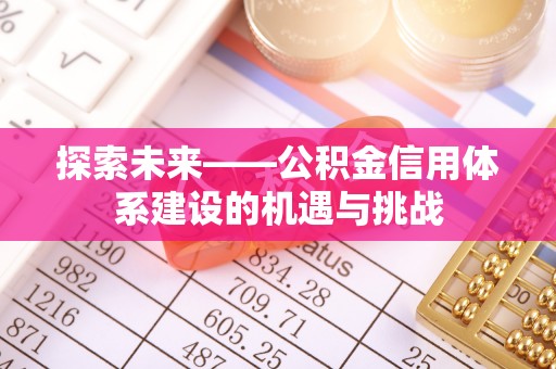 共青城探索未来——公积金信用体系建设的机遇与挑战